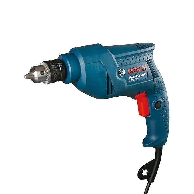 Bosch Gbm 350 Professional Rotary Drill , Wood & Metal Work (350 Watt Blue),Corded Electric, 1 Pack